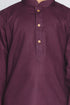 VASTRAMAY Purple Cotton Baap Beta Kurta Dhoti Set